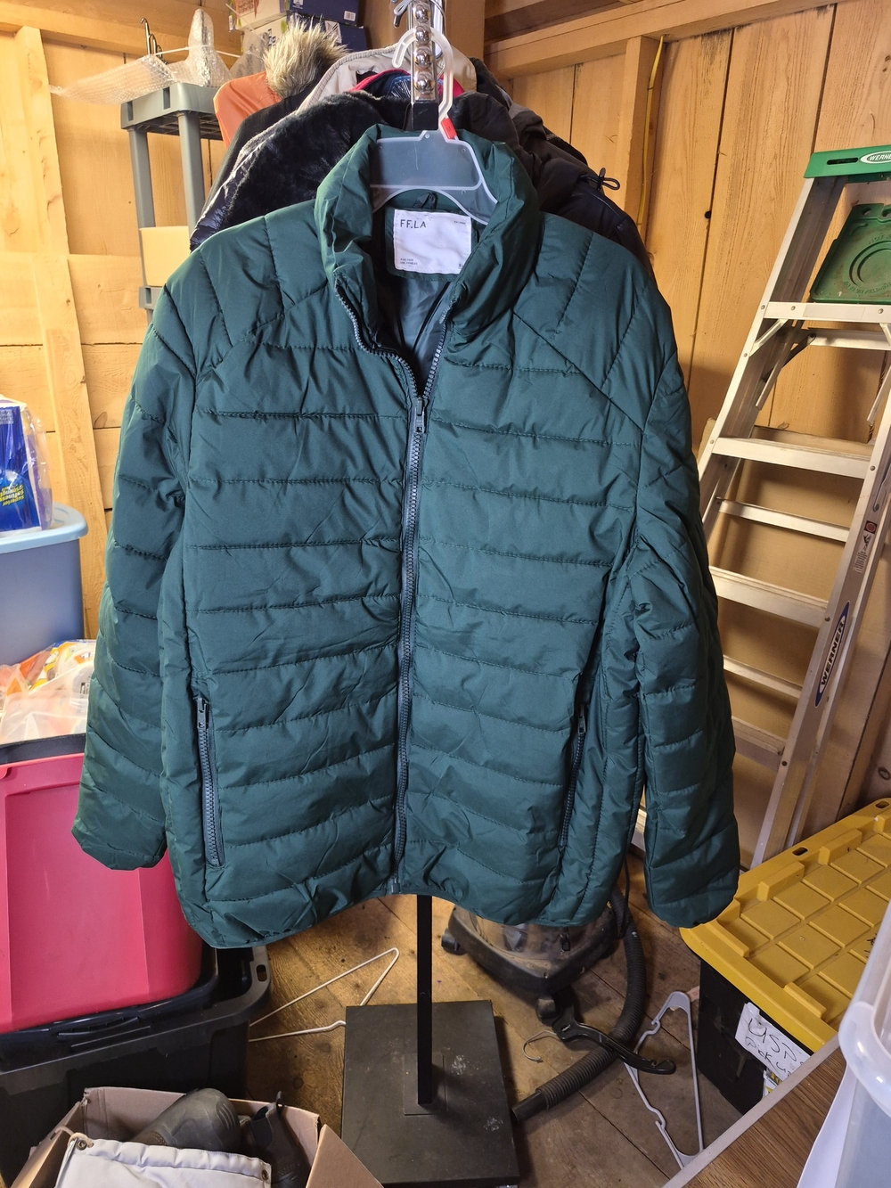 Five Four Forest Green Quilted Puffer Jacket Bin 46